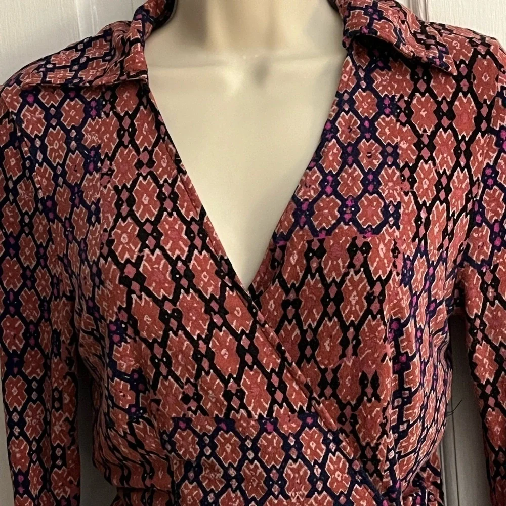 Free People Rhetta Wrap Dress in Dark Combo Size XSmall